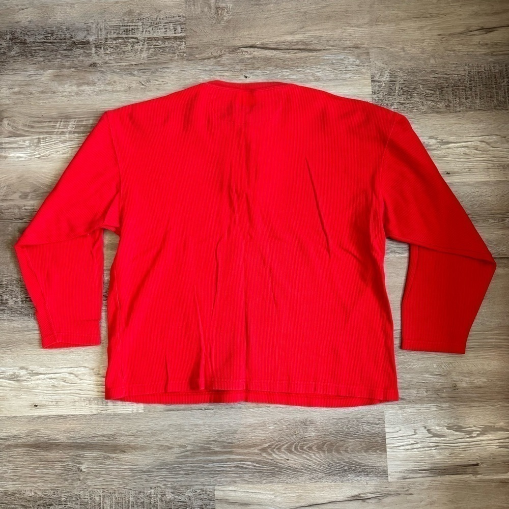 Vintage Marlboro long sleeve button henley shirt. Red color mens XL - Picture 4 of 4
